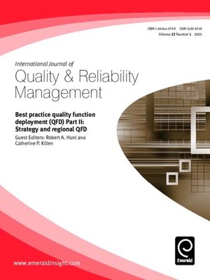 cover image of International Journal of Quality & Reliability Management, Volume 22, Issue 1